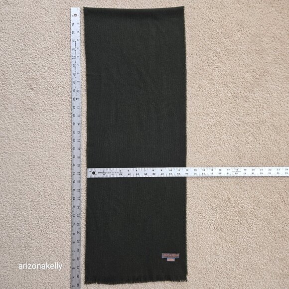DARK GREEN Cashmere Scarf Louisa Pernini - Picture 2 of 9
